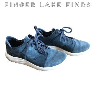 Men’s Timberland Navy Blue Nubuck Leather Sneakers, 7.5